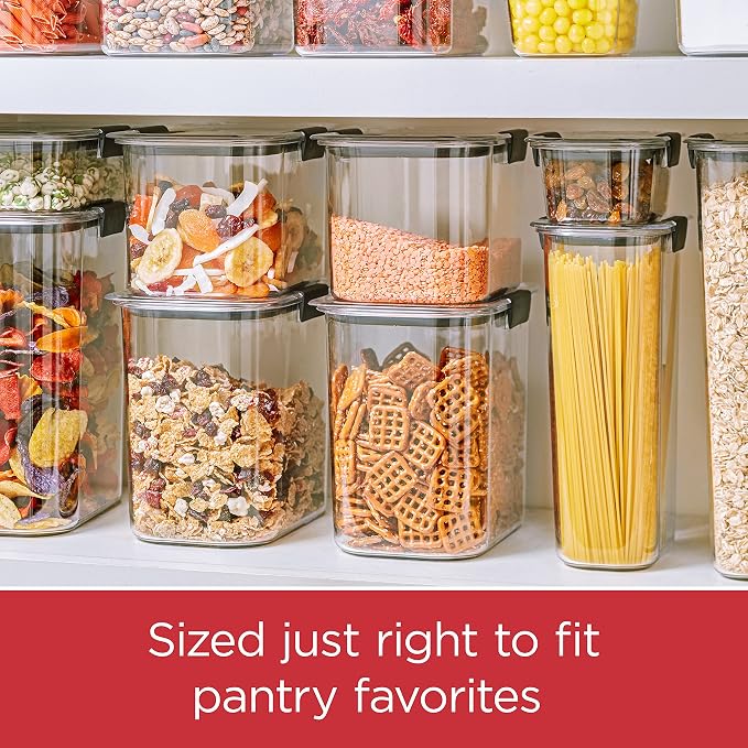 Rubbermaid Brilliance Plastic Food Storage Pantry Baking Set, 3 Containers - Image 2