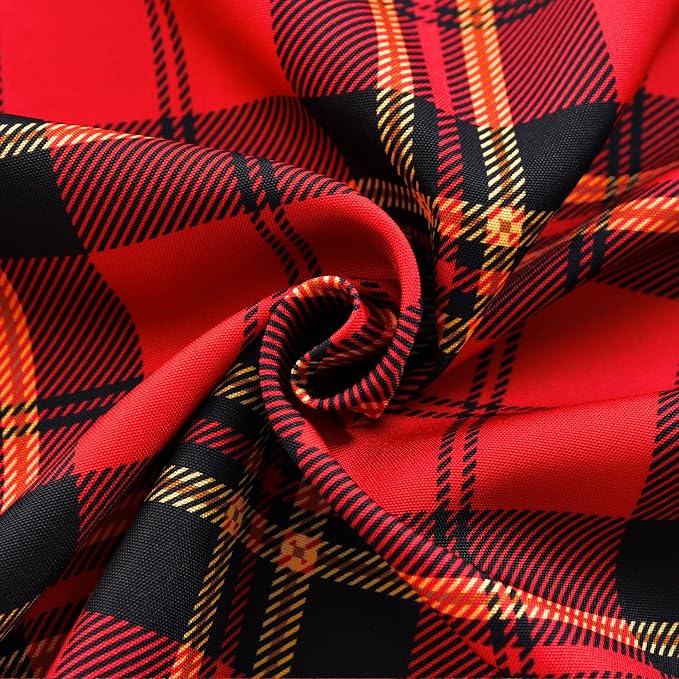 Tartan Waterproof Christmas Plaid Tablecloth Fabric - Image 9