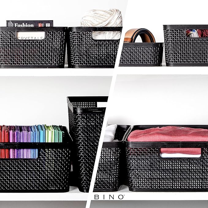 BINO | Woven Plastic Basket | Medium, Space - Image 4