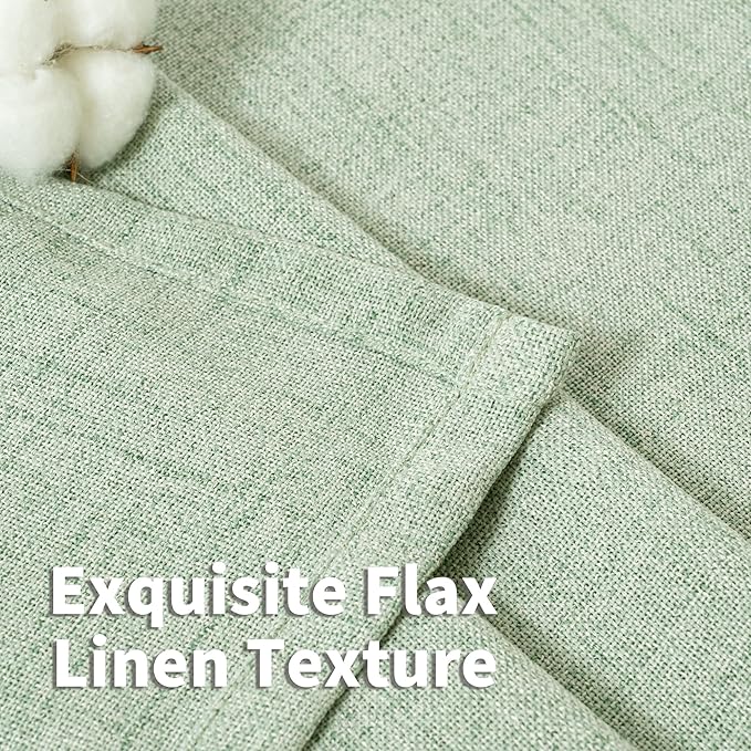 YoungsTex Sage Green Linen Curtains - Image 9