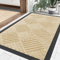 Smiry Front Door Mat Outside Entrance, Heavy Duty Outdoor Indoor Natural Rubber by Smiry