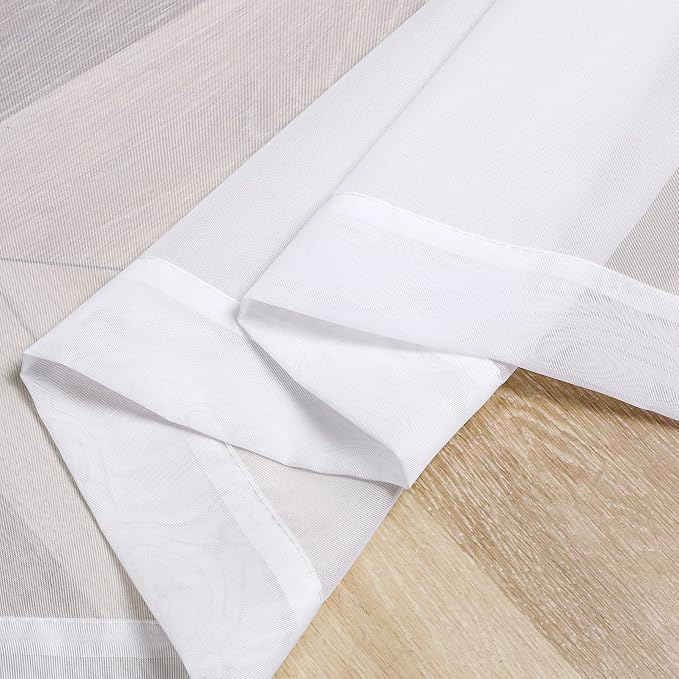 Chyhomenyc White Sheer Scarf Valances - Image 4