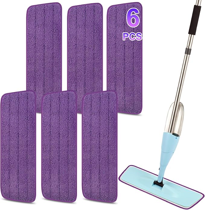 16.5 Inch Reusable Mop Pads Microfiber Spray Mop Replacement Heads by ZIYUNBIXI