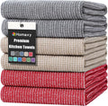 Homaxy Premium Kitchen Towels, Large Cotton Kitchen Hand Towels, Flat and Terry by Homaxy