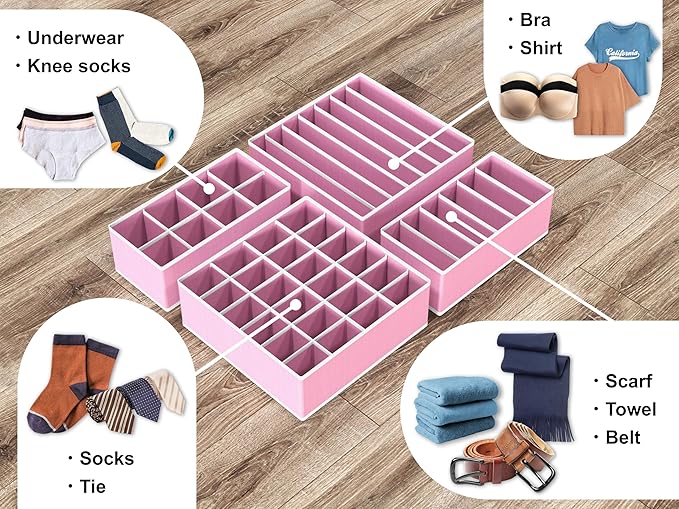 Simple Houseware 4-Pack Drawer Organizer Set - Image 4