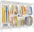 Raybee 76.9" H Clothes Rack Heavy Duty Loads 1100 LBS Metal Clothing Racks by Raybee