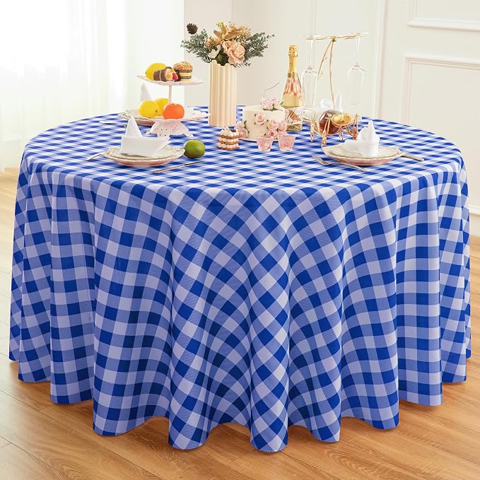 Waterproof Plaid Tablecloth Fabric by Essifunia