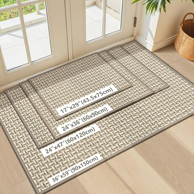 LEKEEPGO Door Mat Indoor Entrance 36"x59", Absorbent Indoor Door Mat Large - Image 7