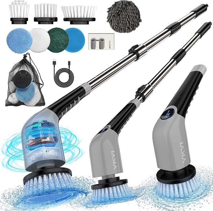 YKYI Electric Spin Scrubber, Cordless Electric Cleaning Brush, Power Scrubber by YKYI