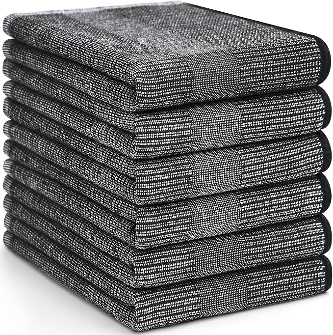 Homaxy Premium Kitchen Towels, Large Cotton Kitchen Hand Towels, Flat and Terry - Image 8
