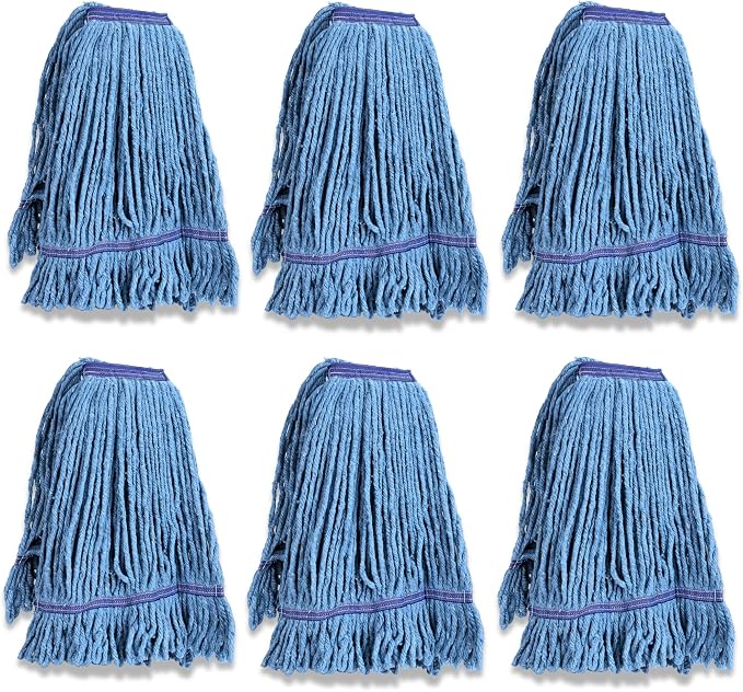 6 Packs Commercial Mop Head Replacement, Mop Heads Replacements – Heavy Duty by HIPANSIL