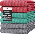 Homaxy Premium Kitchen Towels, Large Cotton Kitchen Hand Towels, Flat and Terry by Homaxy