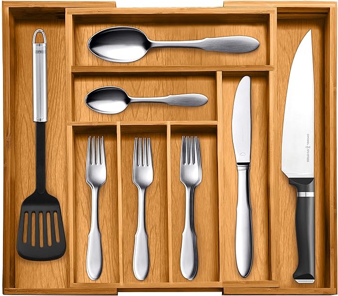 Bellemain Expandable Bamboo Drawer Organizer by Bellemain