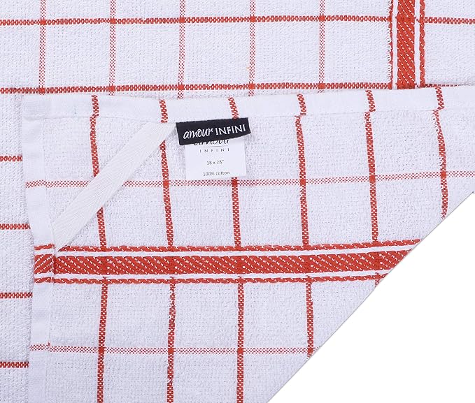 AMOUR INFINI Terry Cotton Kitchen Towels 4-Pack - Image 6