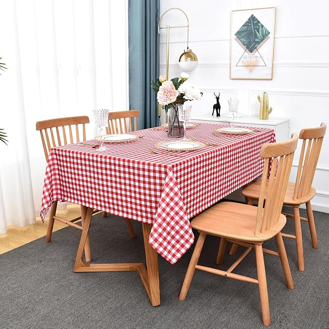 Waterproof Checkered Tablecloth Fabric - Image 3