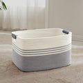 60L Large Laundry Basket with Leather Handles by ELEVATEDELEGANCETIMELESSSTYLE