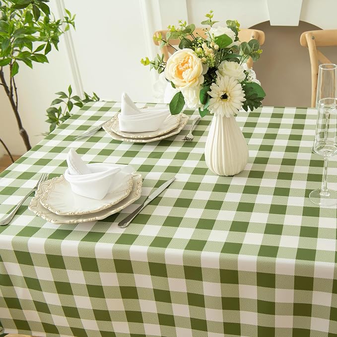 Classic Gingham Buffalo Tablecloth Fabric - Image 7