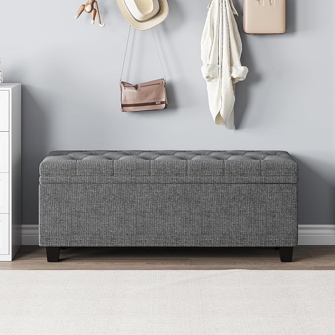 Maupvit Ottoman with Storage, Ottoman Bench with Lift Top, Upholstered Storage - Image 5