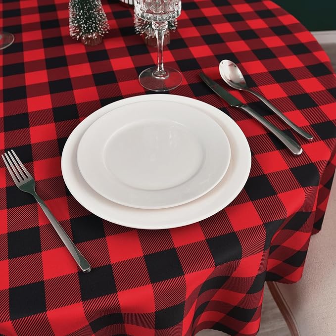 Waterproof Plaid Tablecloth Fabric - Image 9