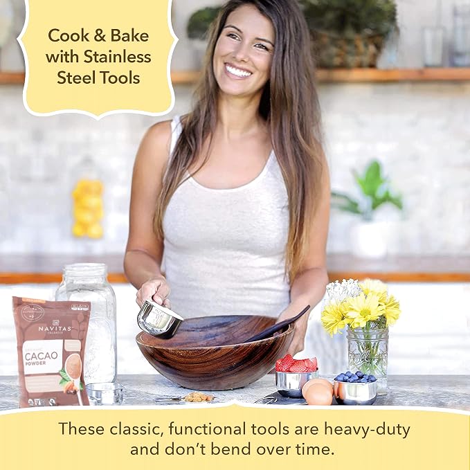Simply Gourmet Measuring Cups Set of 7, 304 Premium Stainless Steel, Kitchen - Image 5