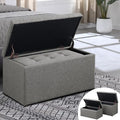 Storage Ottoman Bench with 2.56-inch Thick Seat, 31.5 inch Nesting Ottoman Set by TASSULLO