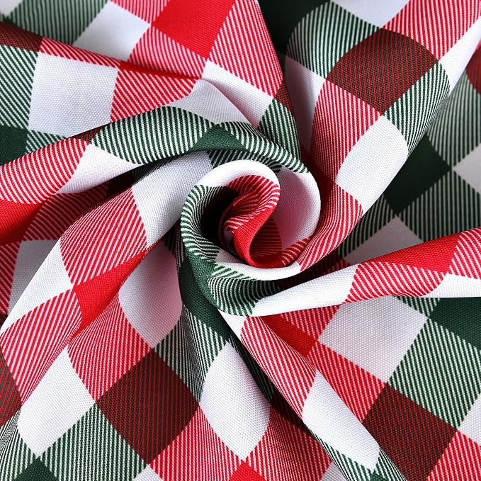 Classic Gingham Buffalo Xmas Tablecloth Fabric - Image 9