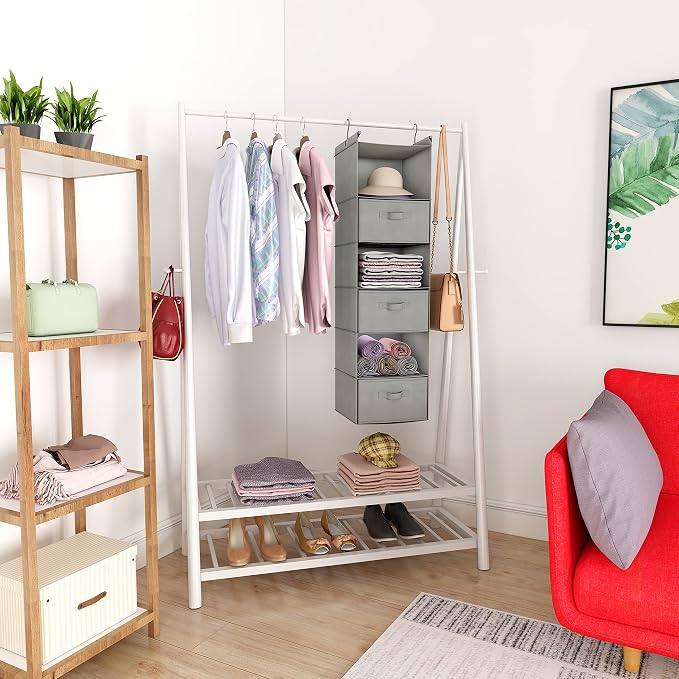 MAX Houser 6 Tier Shelf Hanging Closet Organizer, Closet Hanging Shelf - Image 5