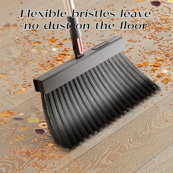 Broom with Dustpan Combo Set 180 Degree Rotating Broom Set with Comb Teeth - Image 7