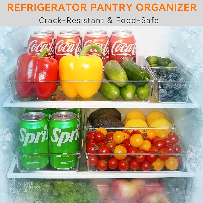 6 Pack Large Clear Plastic Drawer Organizer Trays – Non-Slip Storage Bins - Image 5
