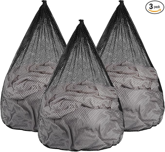3Pcs Mesh Laundry Bags Washing Machine Mesh Wash Bags Jumbo by OKAKA