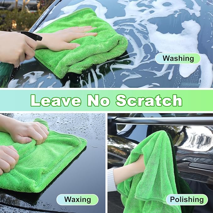 JOYMOOP Microfiber Towels for Cars, 35.4" x 23.6" Car Drying Towel, Quick - Image 6