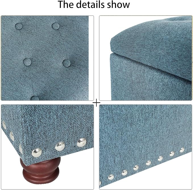 Joveco 24" Ottoman with Storage - Image 7