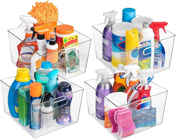 ClearSpace Clear Plastic Storage Bins – XL 6 Pack Perfect Kitchen or Pantry - Image 3