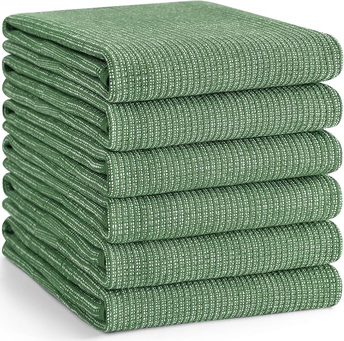 Homaxy Premium Kitchen Towels, Large Cotton Kitchen Hand Towels, Flat and Terry - Image 8