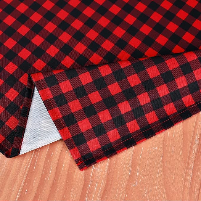 Gingham Xmas Tablecloth Fabric - Image 7