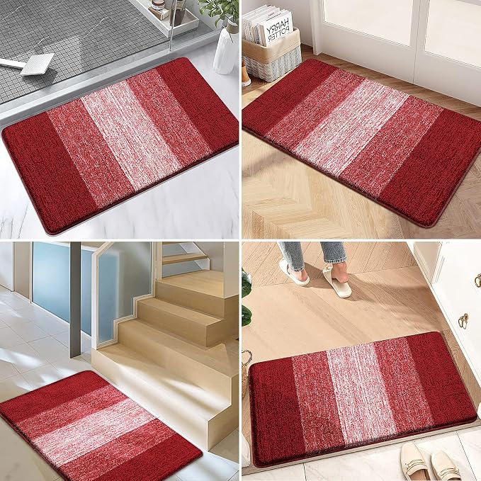 Kitinjoy Indoor Outdoor Door Mat, 40x32 Non-Slip Absorbent Dirt Trapper - Image 6