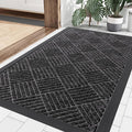 Smiry Front Door Mat Outside Entrance, Heavy Duty Outdoor Indoor Natural Rubber by Smiry