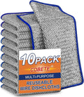 COBETE Non Scratch Wire Dishcloth, Double-Layer Wire Dishwashing Rags by COBETE