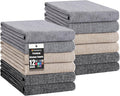 Homaxy Premium Kitchen Towels, Large Cotton Kitchen Hand Towels, Flat and Terry by Homaxy
