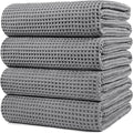 POLYTE Microfiber Oversize Quick Dry Lint Free Bath Towel, 60 x 30 in, 4 Pack by Polyte