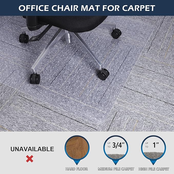 SALLOUS Chair Mat for Carpet, Gaming Chair Mat for Carpeted Floors, Floor - Image 4