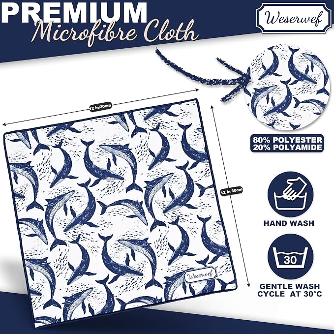 WESERWEF Design Microfiber Glasses Cleaning Cloth – Premium Cleaning Cloth - Image 2