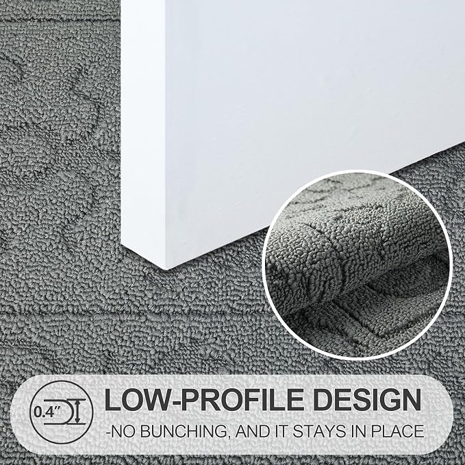 FONEYI Indoor Door Mat 32" x 40", Dirt Trapper Door Mats Non-Slip Entryway Rugs - Image 3