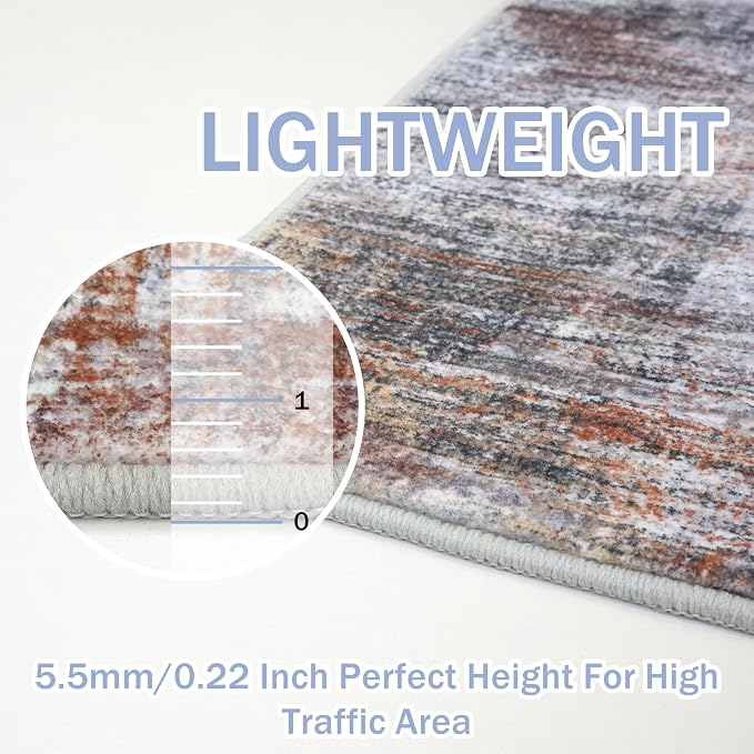 IOHOUZE Abstract Runner Rug 3x20 Ft Extra Long Washable Runners - Image 5