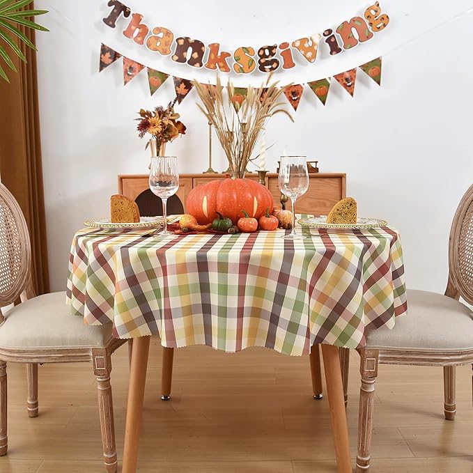 Waterproof Plaid Tablecloth Fabric - Image 8