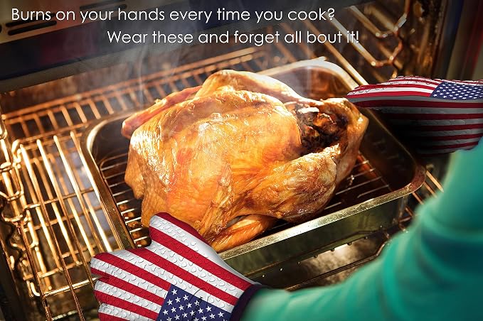 KITCHEN PERFECTION Silicone Smoker Oven Gloves -Extreme Heat Resistant BBQ - Image 3