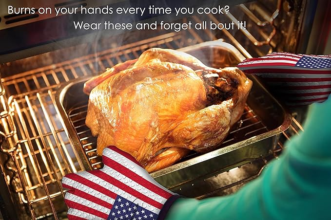 Kitchen perfection XL Silicone Smoker Oven Gloves-Extreme Heat Resistant BBQ - Image 3