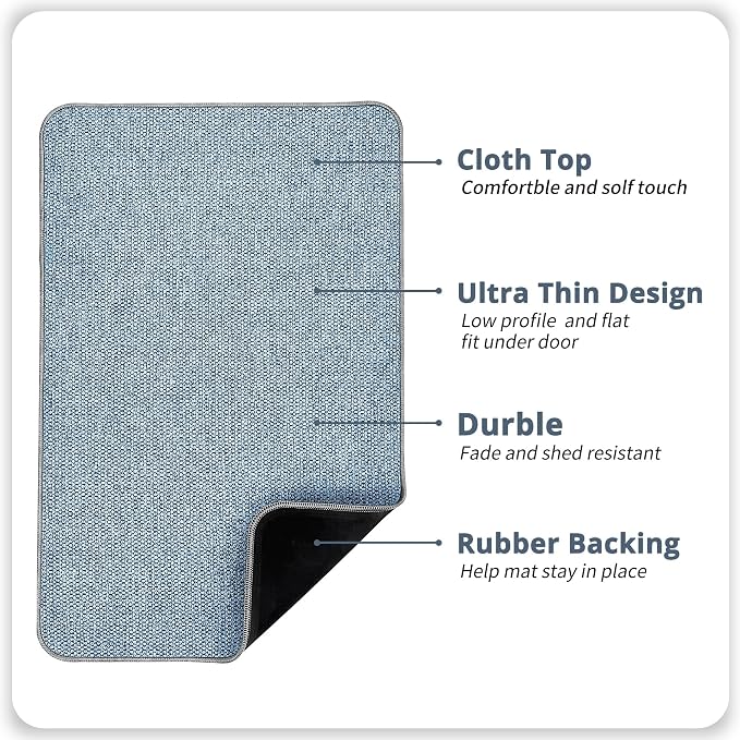 Bath Mat, Ultra Thin Bathroom Rugs, Rubber Bath Mats - Image 3