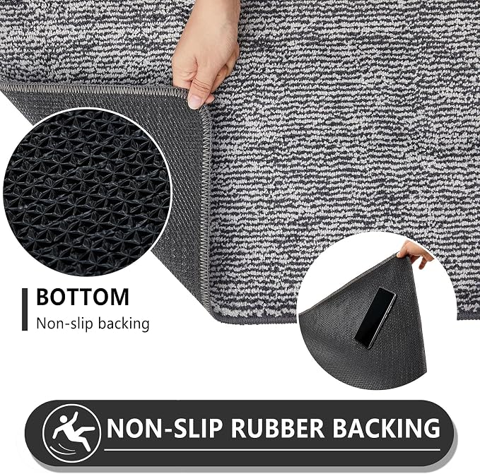 REFETONE Indoor Doormat, Front Door Mat 20"x32" Absorbent Rubber Backing Non - Image 5