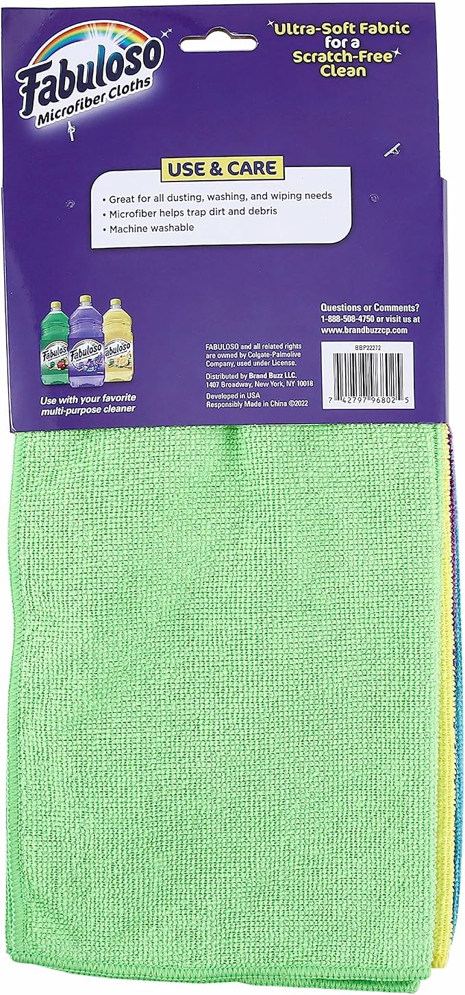 Fabuloso Microfiber Cleaning Cloths, Rainbow - Image 5